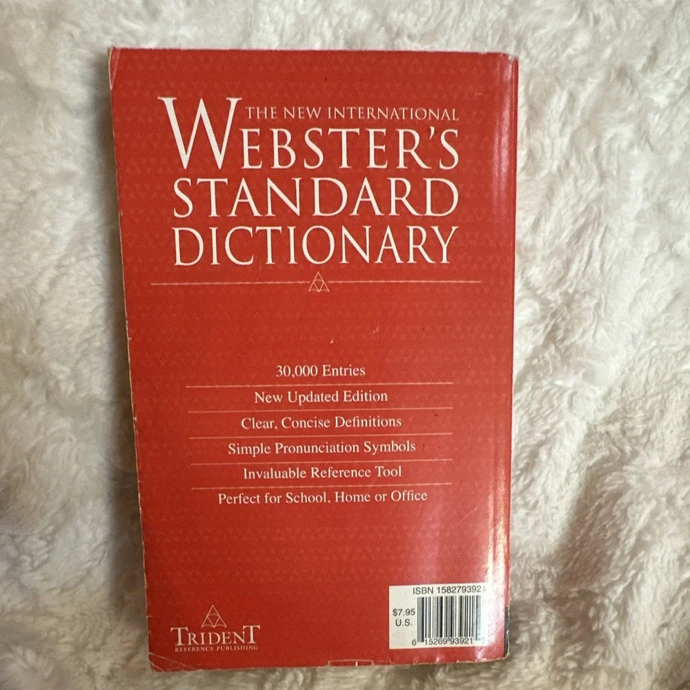 Trident The New International Webster's Standard Dictionary Paperback Updated Ed